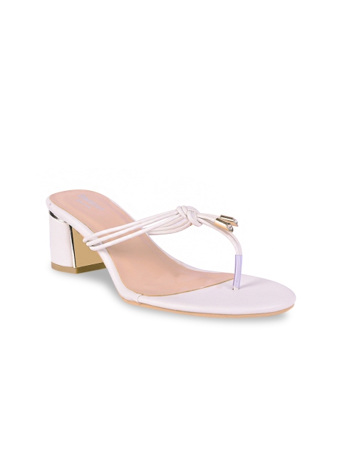 

Stelatoes White PU Block Sandals with Bows