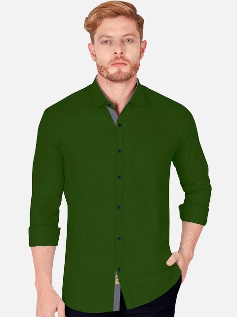 

VeBNoR Men Green Slim Fit Casual Shirt