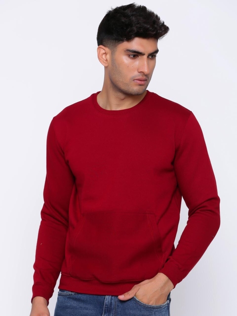 

Tistabene Men Maroon Cotton Comfort Fit Sweatshirt