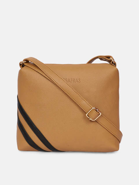 

SASSAFRAS Green PU Structured Sling Bag with Tasselled