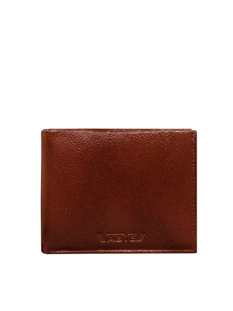 

ABYS Men Brown Solid Leather Two Fold Wallet