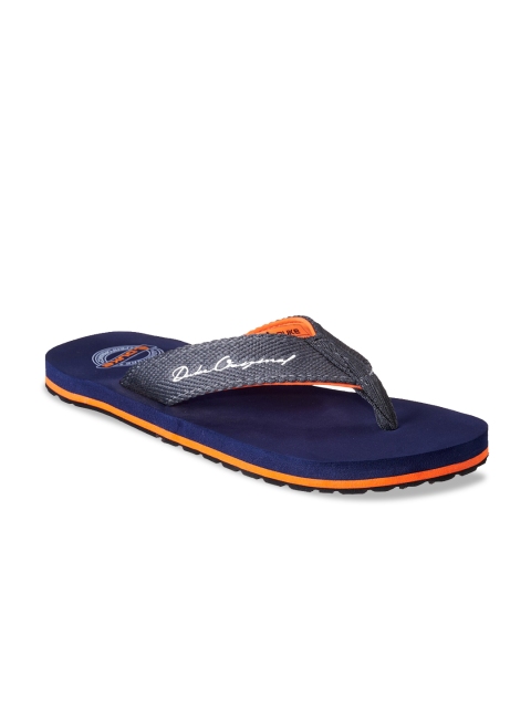 

Duke Men Navy Blue & Grey Printed Thong Flip-Flops