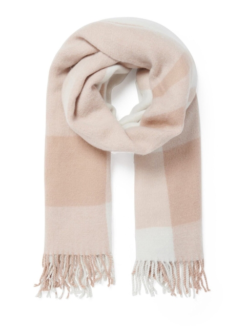 

Forever New Women Pink & White Checked Scarf
