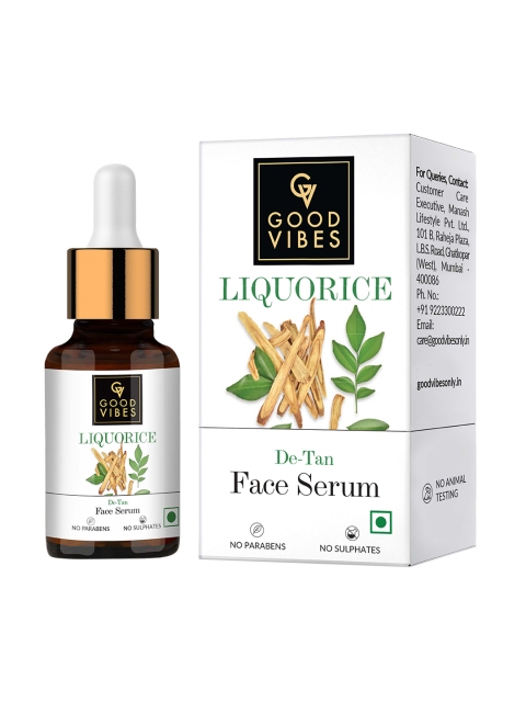 

Good Vibes Liquorice De-Tan Serum 10 ml, Transparent
