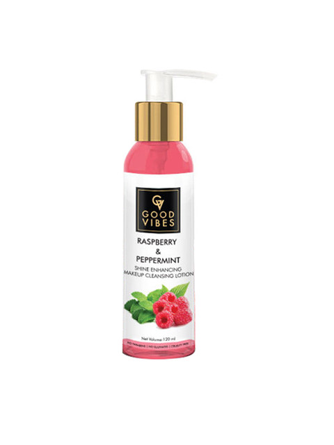 

Good Vibes Transparent Raspeberry and Peppermint Shine Enhancing Makeup Cleansing Lotion