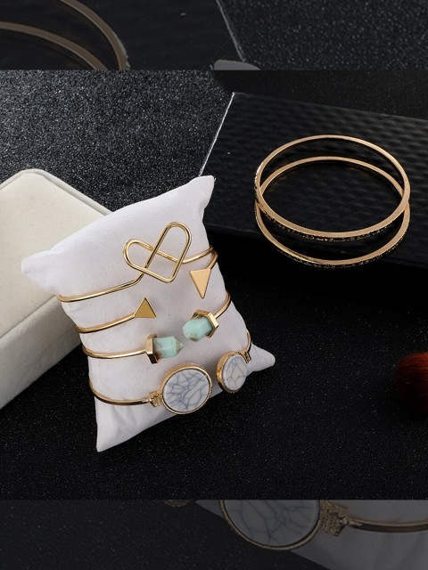 

YoungWildFree Women 6 Brass Gold-Plated Cuff Bracelet