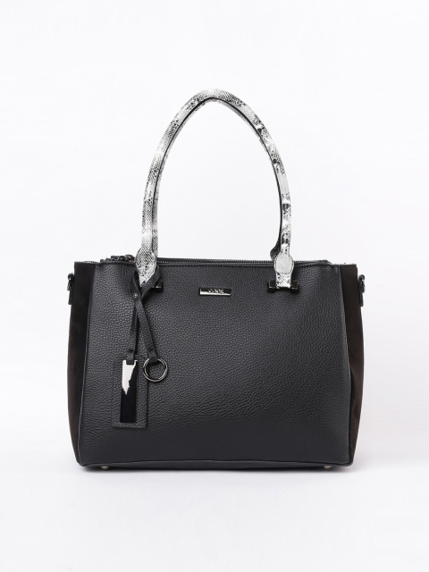 

CODE by Lifestyle Black Structured Handheld Bag with Tasselled