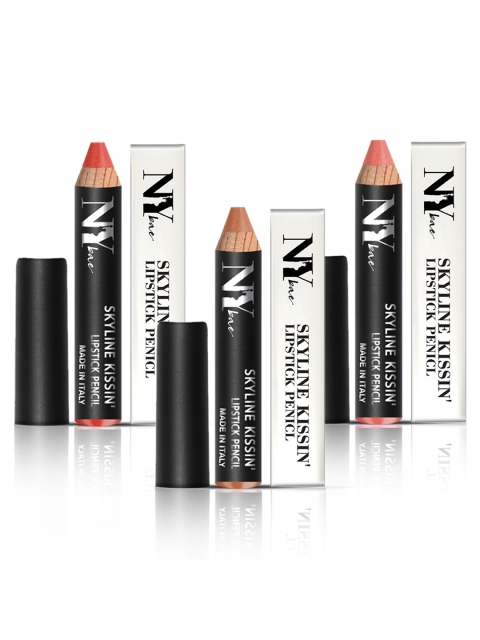 

NY Bae Women Hot Lips Skyline Kissin' Lipstick Crayon Pencils Set 4.5 gm, Red