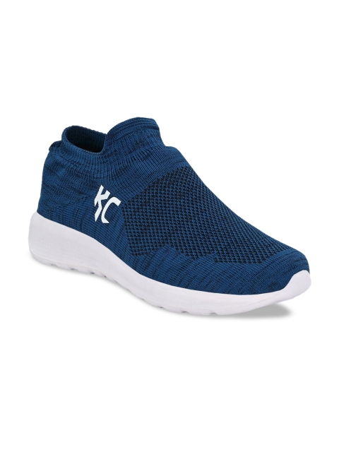 

Alberto Torresi Men Navy Blue Woven Design Slip-on Sneakers