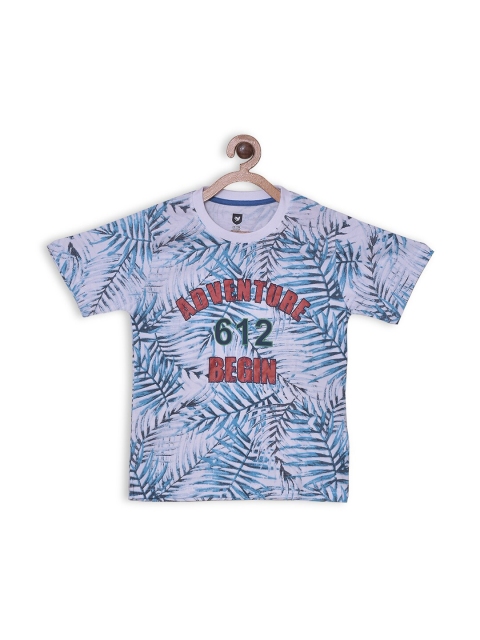

612 league Boys Blue Floral Printed Tropical T-shirt