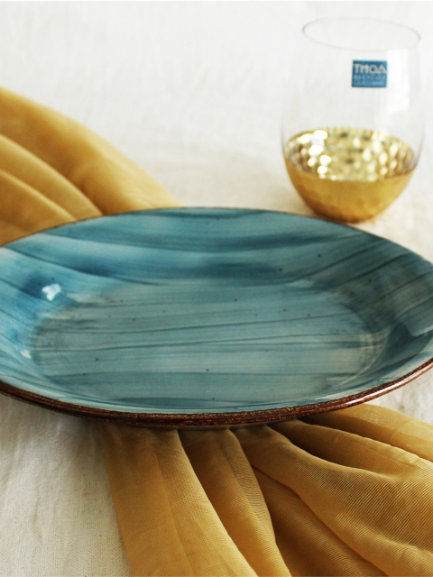 

THOA Blue 1 Ceramic Glossy Platter