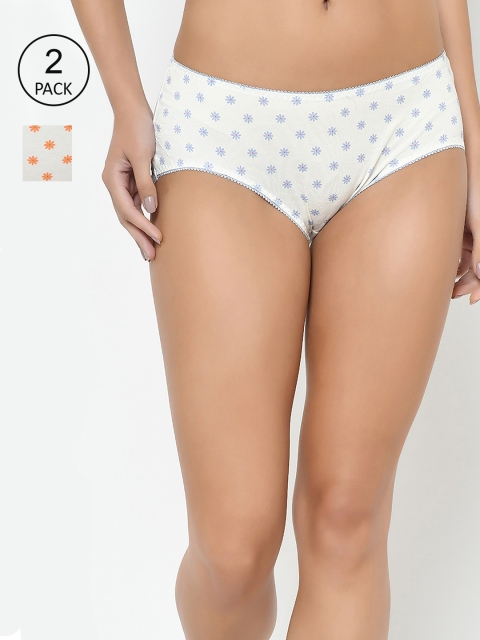 

Cosmo Lady Women Pack Of 2 Hipster Briefs LK6B6A, White
