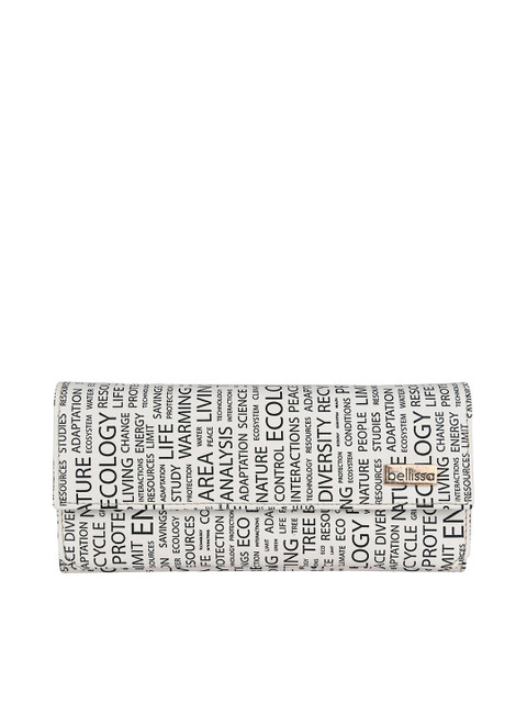 

Bellissa Women Cream-Coloured Typography Printed PU Two Fold Wallet