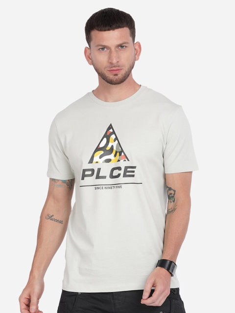 

883 Police Men Grey Printed T-shirt