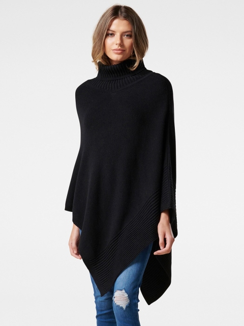 

Forever New Black Kimono Sleeve Kaftan Longline Top