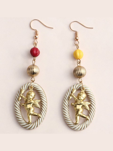 

YoungWildFree Gold-Toned Contemporary Drop Earrings
