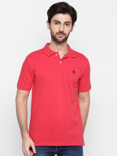 

Cantabil Men Fuchsia Polo Collar T-shirt