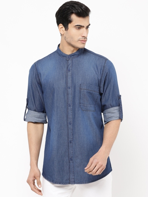 

STROP Men Navy Blue Casual Shirt