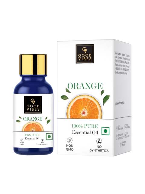 

Good Vibes Pack of 2 Pure Orange Essential Oil -10 ml, White