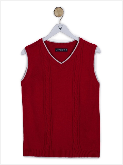 

Allen Solly Junior Boys Maroon & White Pullover