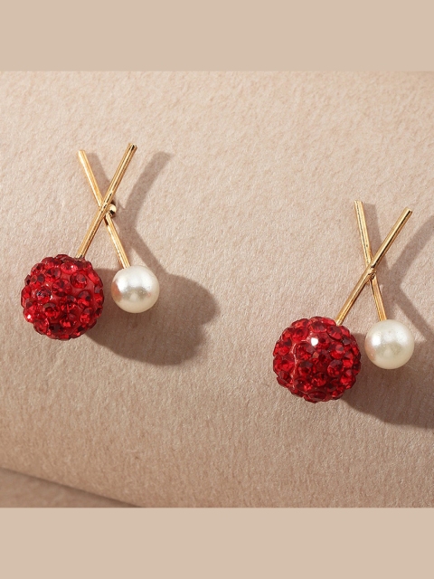 

YoungWildFree Red Contemporary Drop Earrings