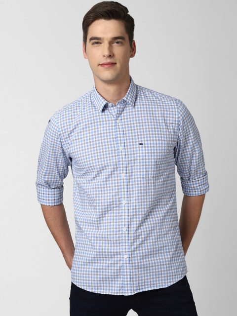 

Peter England Casuals Men Blue Slim Fit Checked Casual Shirt