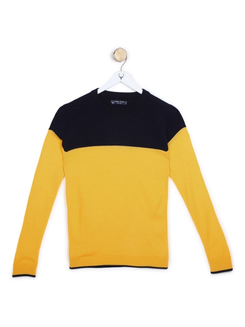 

Allen Solly Junior Boys Yellow & Black Colourblocked Pullover