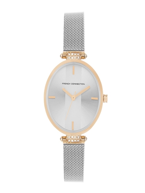 

French Connection Women Black Dial & Black Stainless Steel Bracelet Style Straps Analogue Watch