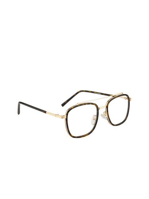 

Ted Smith Unisex Brown & Black Full Rim Aviator Frames