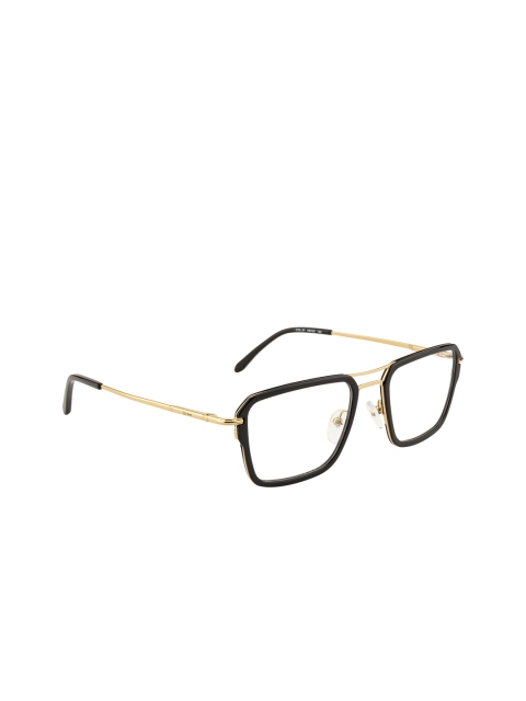 

Ted Smith Unisex Gold-Toned & Black Full Rim Aviator Frames