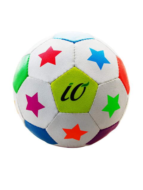 

iO Kids White & Green Star Printed Football