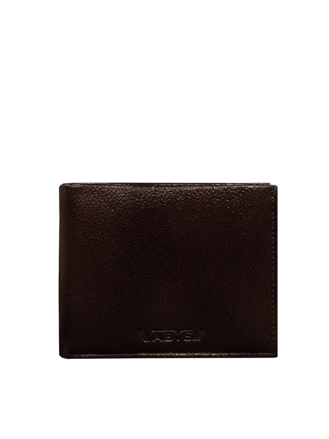 

ABYS Men Coffee Brown Textured Leather Two Fold Wallet