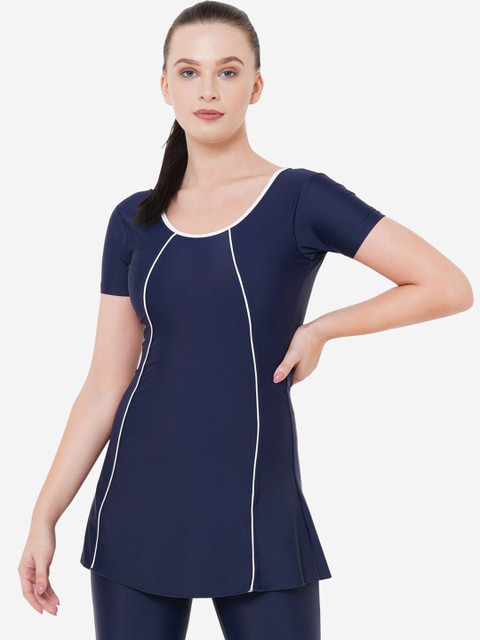 

VELOZ Women Navy Blue Solid Swimming Dress