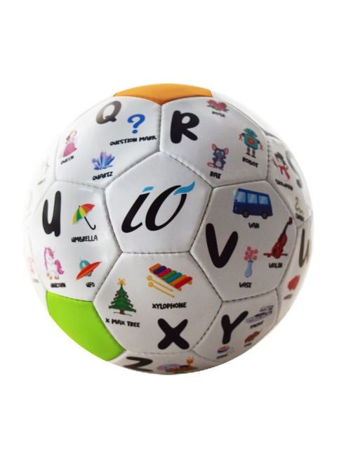 

iO Unisex Kids White & Orange 5 Number Size Alphabet Football
