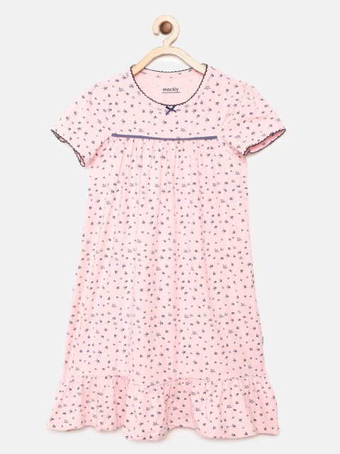 

mackly Girls Pink Nightdress