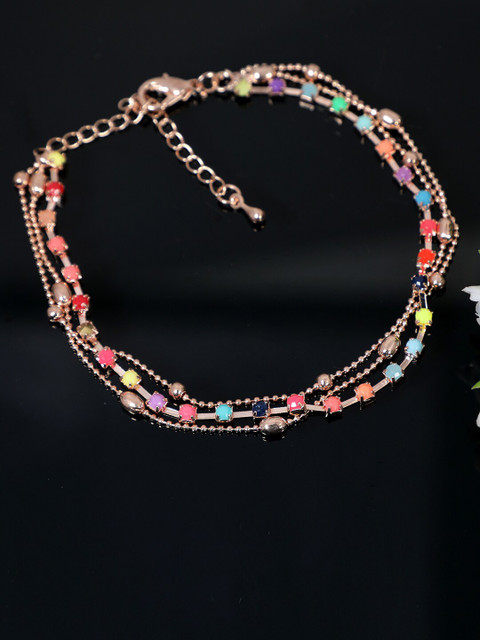 

AQUASTREET Gold-Plated Beaded Anklet