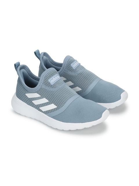 

ADIDAS Women Blue Woven Design Lite Racer Slip-On Sneakers