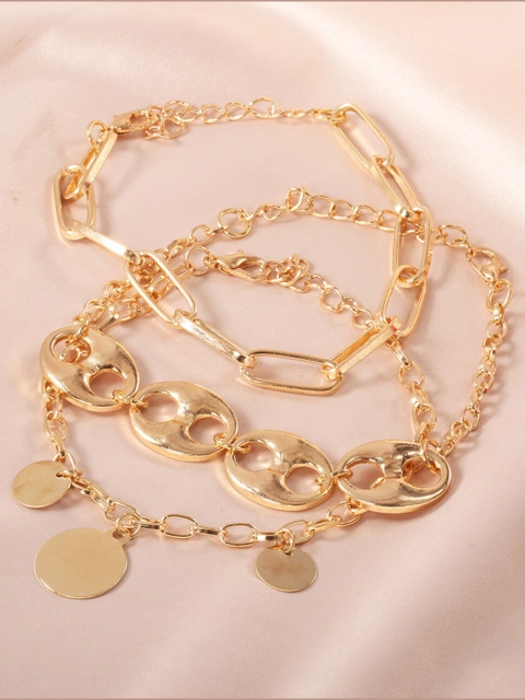 

YoungWildFree Women Gold-Toned Brass Gold-Plated Cuff Bracelet
