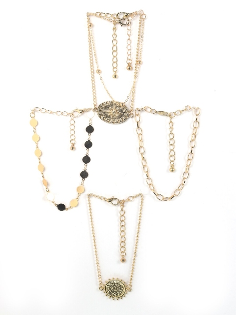 

YoungWildFree Women Set Of 6 Gold-Plated Brass Multistrand Bracelet
