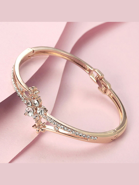

YoungWildFree Women Gold-Toned Brass Gold-Plated Bangle-Style Bracelet
