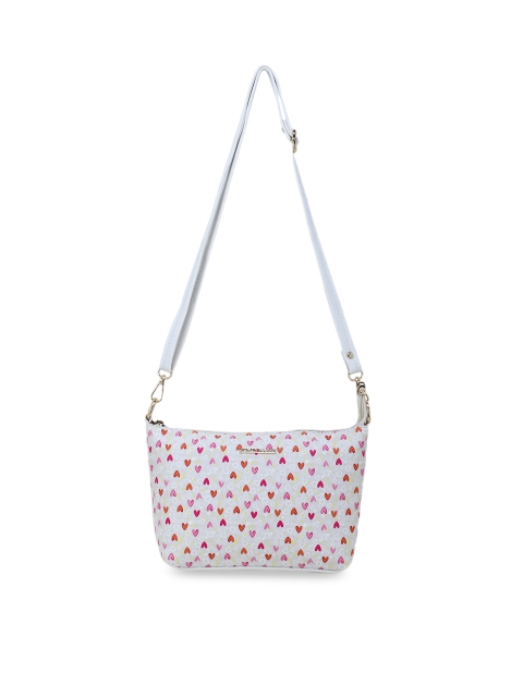 

WOMEN MARKS White Printed PU Structured Sling Bag