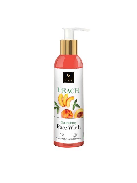 

Good Vibes Peach Nourishing Face Wash, Transparent