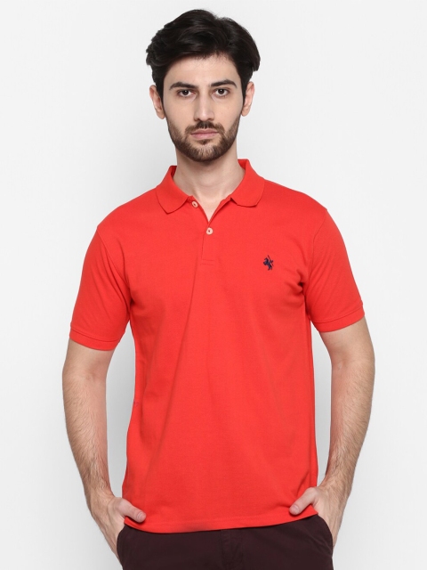

Cantabil Men Pink Brand Logo Polo Collar T-shirt