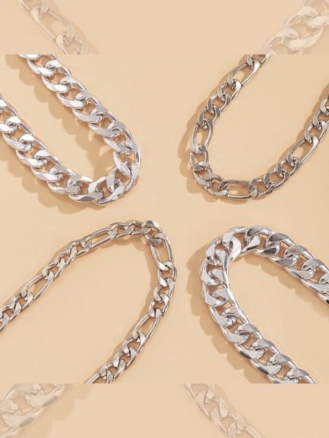 

YoungWildFree Women Pack of 4 Silver-Plated Anklet