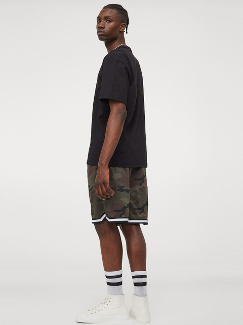 

H&M Men Green Mesh Shorts