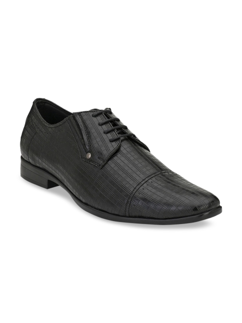 

Rodolfo Darrell Men Black Textured Formal Derbys