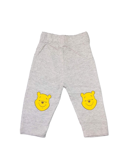 Disney Girls Grey Solid Pure Cotton Ankle-Length Leggings