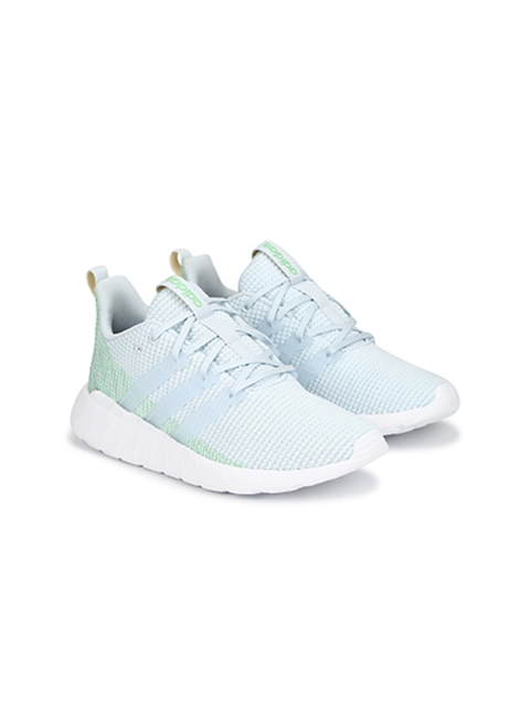 

ADIDAS Women Blue & Green Woven Design Questar Flow Running Shoes