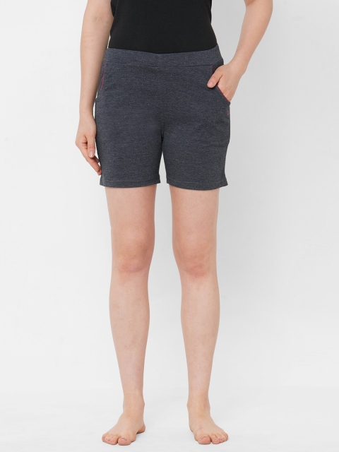 

Sweet Dreams Women Charcoal Grey Cotton Solid Lounge Shorts