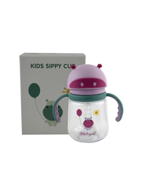 

iSWEVEN Kids Transparent & Purple Printed Sipper Bottle